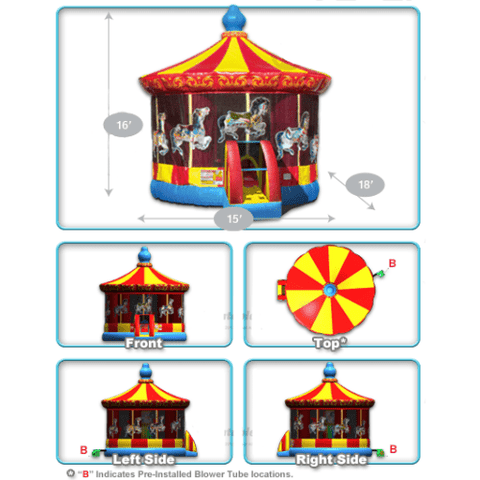 16' Carousel Bouncer by Cutting Edge  SKU: BC030101