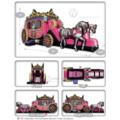16' Princess Carriage Combo w/ Horses by Cutting Edge SKU #BC340401