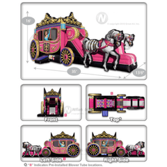 16'H Princess Carriage Combo w/ Horses by Cutting Edge