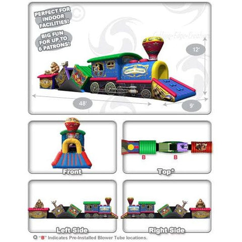 Cutting Edge Inflatable Bouncers 12'H Amusement Park by Cutting Edge 781880219255 K200101 12'H Circus Train (Crawl-Through) by Cutting Edge SKU#K200101