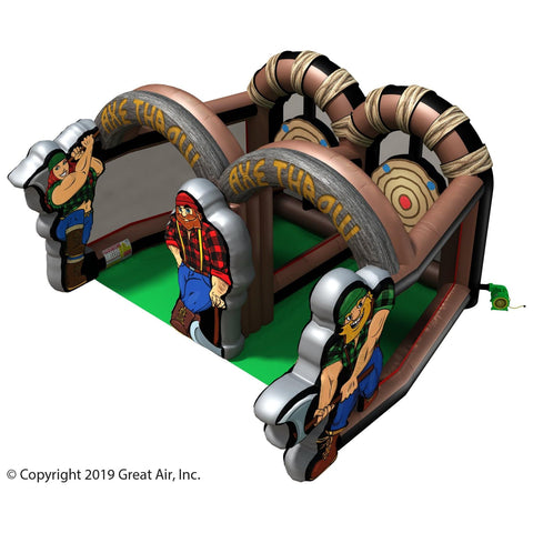 Cutting Edge Inflatable Bouncers 12'H Inflatable Lumberjack Axe Throw (Double) by Cutting Edge 781880293996 IN580201 12'H Inflatable Lumberjack Axe Throw (Double) by Cutting Edge SKU #IN580201