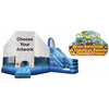 Image of Cutting Edge Inflatable Bouncers 14' Blue Club/Slide Combo (choose your artwork) by Cutting Edge 781880272854 CE1010B 14' Blue Club/Slide Combo (choose your artwork) Cutting Edge CE1010B