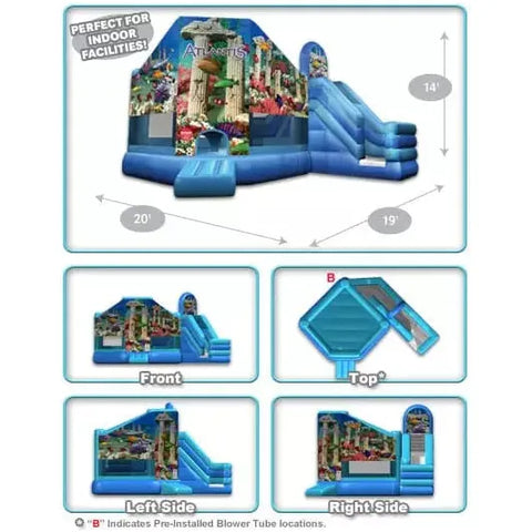 Cutting Edge Inflatable Bouncers 14'H Atlantis Club/Slide Combo by Cutting Edge 781880213048 SG104101 14'H Knights & Dragons Club/Slide Combo by Cutting Edge SKU#SG103101