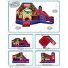 Image of Cutting Edge Inflatable Bouncers 14'H Funny Farm Club/Slide Combo by Cutting Edge 781880213857 SG100201 14'H Funny Farm Club/Slide Combo by Cutting Edge SKU #SG100201