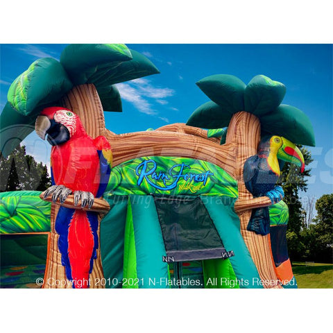 Cutting Edge Inflatable Bouncers 14'H Rainforest KidZone™ Wet/Dry Combo by Cutting Edge 781880240433 BC430901 14'H Rainforest KidZone™ Wet/Dry Combo by Cutting Edge SKU# BC430901