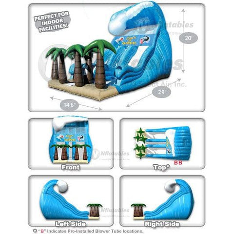 Cutting Edge Inflatable Bouncers 20'H Catch A Wave Dual Lane Slide by Cutting Edge 781880278610 S120301 20'H Catch A Wave Dual Lane Slide by Cutting Edge SKU#S120301