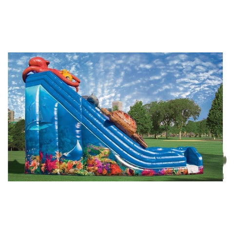 Cutting Edge Inflatable Bouncers 20'H Ocean Quest Dual Slide by Cutting Edge S380201 24'H Wally Whale Jr. Slide by Cutting Edge SKU#S150101