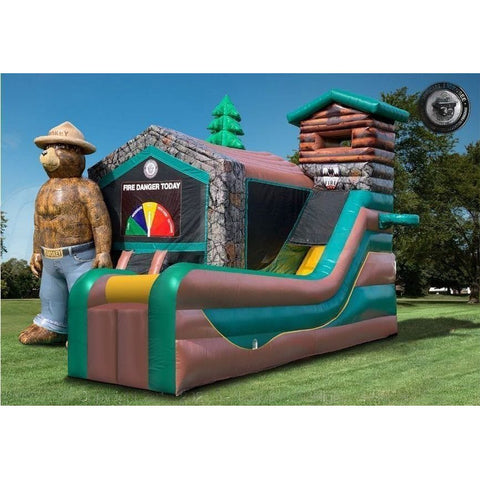 Cutting Edge Inflatable Bouncers 20'H Smokey Bear Bouncer Combo by Cutting Edge 10' 06"H High Voltage Cash Chamber by Cutting Edge SKU# IN190301