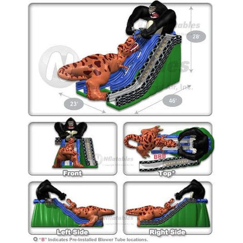 Cutting Edge Inflatable Bouncers 28'H Kongo Krazy Dual Slide by Cutting Edge 781880245735 S170101D 28'H Kongo Krazy Dual Slide by Cutting Edge SKU#S170101D