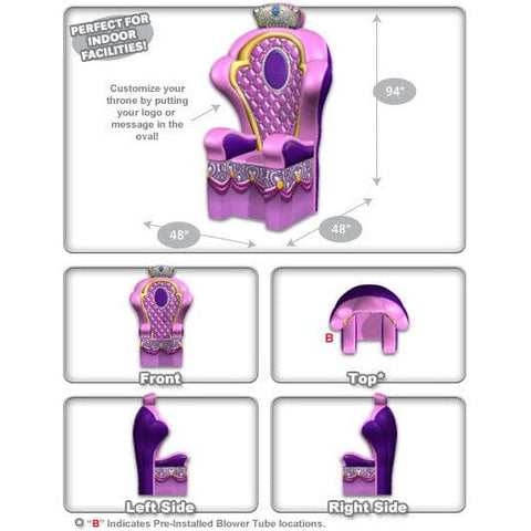 Cutting Edge Inflatable Bouncers 7'H Princess Throne™ by Cutting Edge 7'H Wacky Throne by Cutting Edge SKU# DK190106