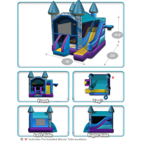 16' Printed Castle 5-in-1 Combo SKU: B170201