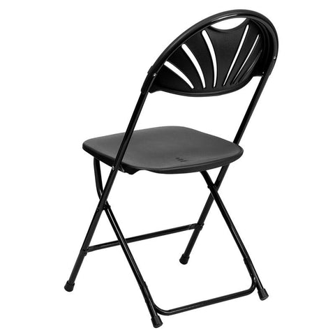 Black Fan Back Folding Chairs