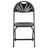 Image of Black Fan Back Folding Chairs