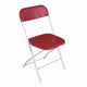 Burgundy Plastic Folding Chairs