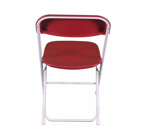 Burgundy Plastic Folding Chairs
