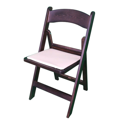 Resin Folding Chairs, Fruitwood