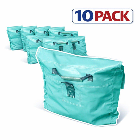 Cyan Commercial Vinyl Sandbag for Inflatables, 10 Pack