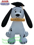 7' Air Blown Inflatable Graduation Puppy Dog