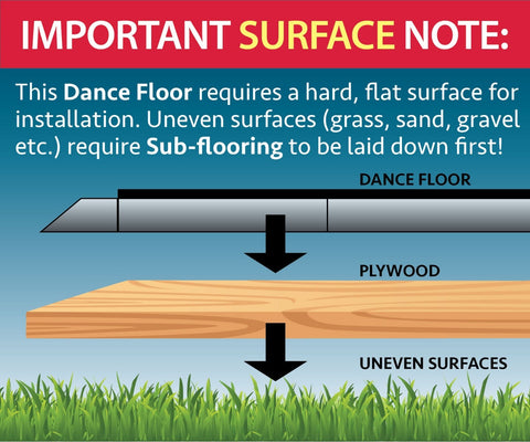 9' x 12' Commercial Portable White Dance Floor