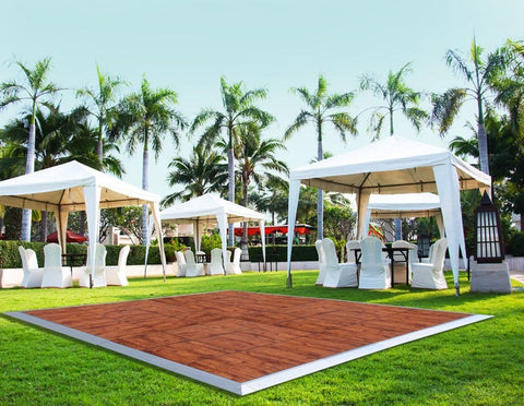 9' x 15' Commercial Portable Wood Finish Dance Floor
