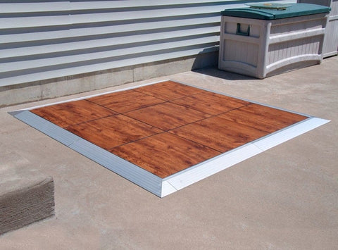 12' x 20' Commercial Portable Wood Finish Dance Floor