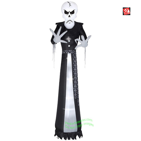 12' Gemmy Airblown Inflatable Halloween Dapper Skull Ghoul