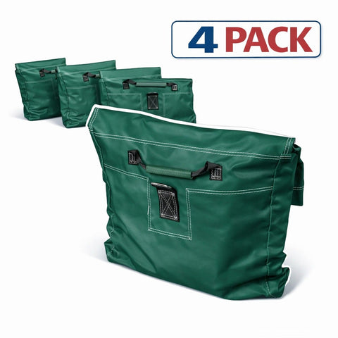 Dark Green Commercial Vinyl Sandbag for Inflatables, 4 Pack