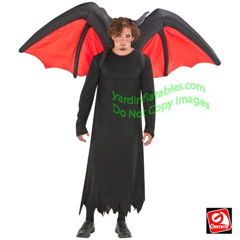 Inflatable Black/Red Devil Wings Costume