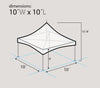 Image of 10' x 10' Premium High Peak Frame Party Tent - White - Custom Printing