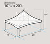 Image of 10' x 20' Premium High Peak Frame Party Tent - White