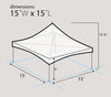 Image of 15' x 15' Premium High Peak Frame Party Tent - Red, White and Blue
