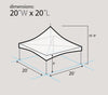 Image of 20' x 20' Premium High Peak Frame Party Tent - Custom
