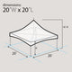 20' x 20' Premium High Peak Frame Party Tent - Beige