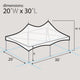 20' x 30' Premium High Peak Frame Canopy Tent - Clear
