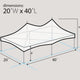 20' x 40' Premium High Peak Frame Party Tent - Beige