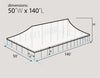 Image of 50' x 140' Premium Sectional Canopy Pole Party Tent - White