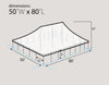 Image of 50' x 80' Premium Sectional Canopy Pole Party Tent - White