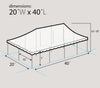 Image of 20' x 40' Premium Canopy Pole Party Tent - Custom
