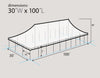 Image of 30' x 100' Premium Sectional Canopy Pole Party Tent - White