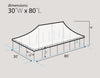 Image of 30' x 80' Premium Sectional Canopy Pole Party Tent - White