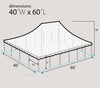 Image of 40' x 60' Premium Sectional Canopy Pole Party Tent - White