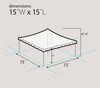 Image of 15' x 15' Weekender Standard Canopy Pole Tent - Red White and Blue