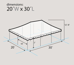 20' x 30' Weekender Pole Tent - Red White and Blue