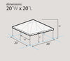 Image of 20' x 20' Premium West Coast Frame Party Tent - Black