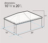 Image of 10' x 20' Premium Sectional West Coast Frame Party Tent - White