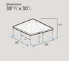 Image of 30' x 30' Premium Single Tube West Coast Frame Party Tent, Sectional, Clear