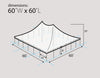 Image of 60' x 60' Premium Sectional Canopy Pole Party Tent - White