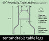 Image of Replacement Leg Set for 60" Round Folding Table 