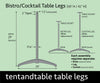 Image of 3 Piece Cocktail Table Repair Kit - 30" Leg, Socket, Cross Base