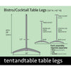 Image of 10-Pack of 36" Square Bistro / Cocktail Tables and Heavy Duty Steel Moving Cart Bundle